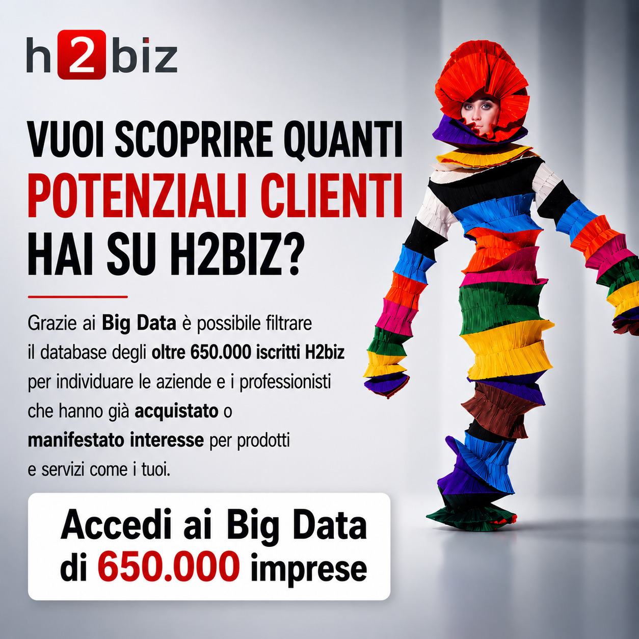 Scopri quanti potenziali clienti hai su H2biz
